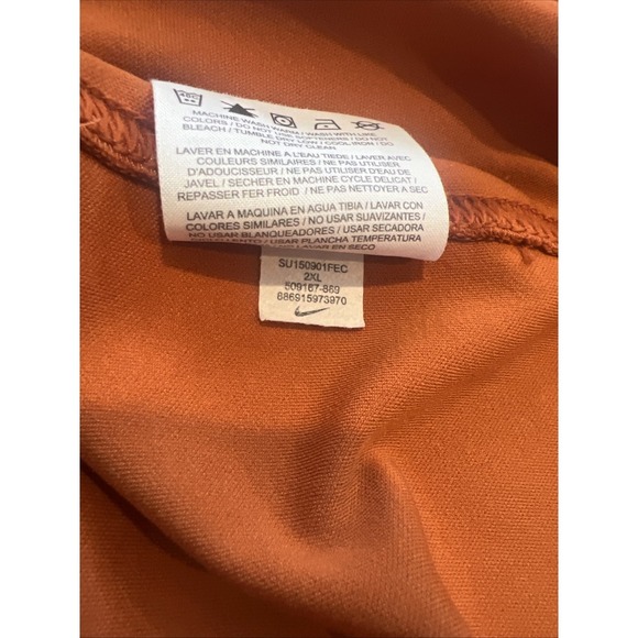 Nike Dri-Fit Texas Longhorns Burnt Orange Golf Polo Mens Size 2XL - Picture 7 of 8